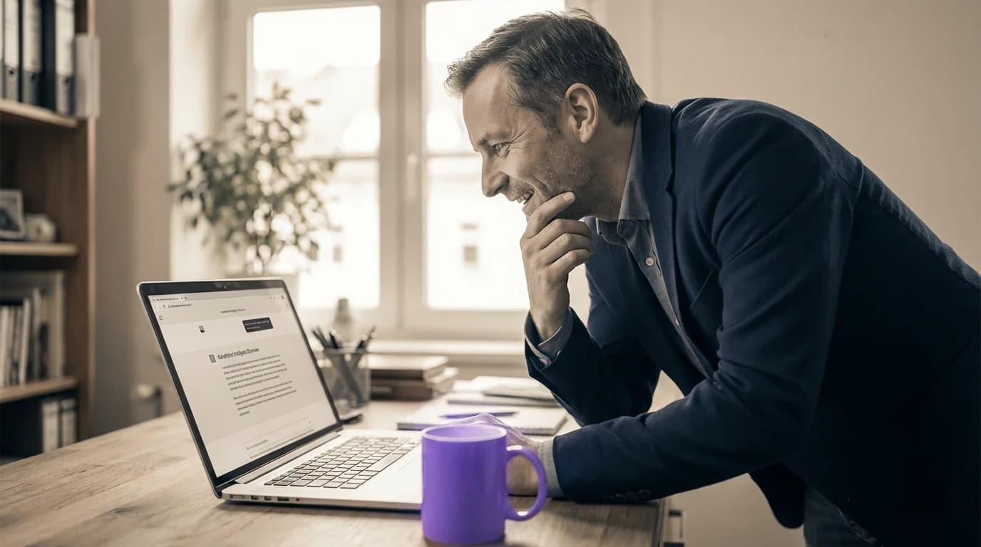 Cinematische Darstellung einer neuronalen Netzwerk-Architektur mit violetter Beleuchtung