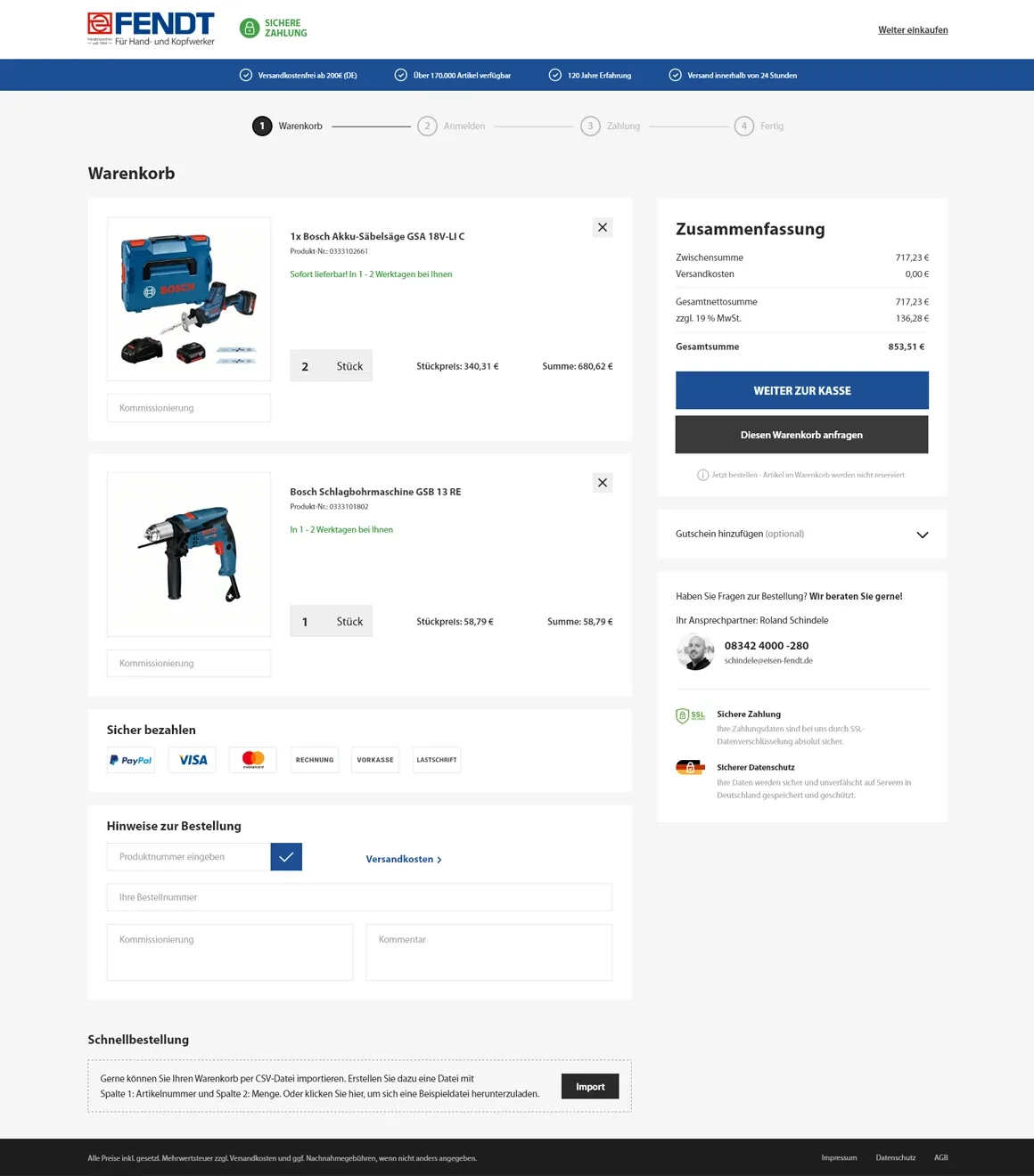 Ansicht 7 aus dem Onlineshop von Fendt Eisen-Shop