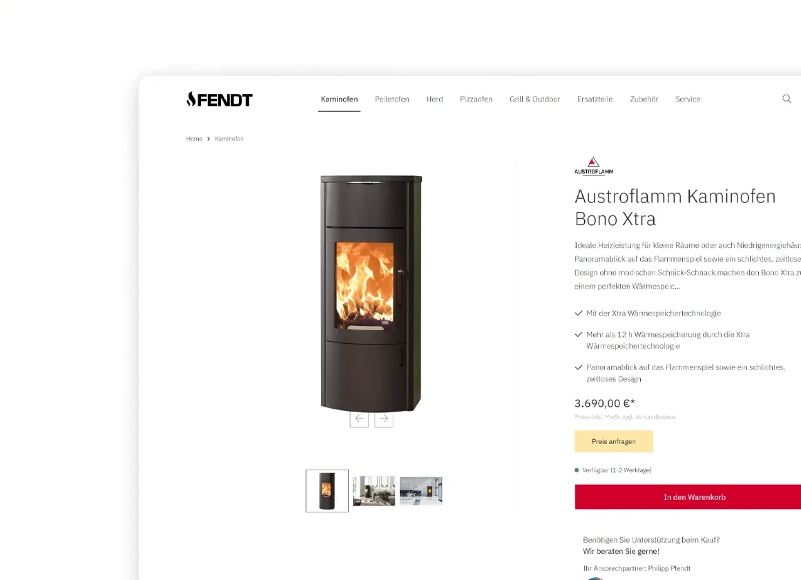 Ansicht 2 aus dem Onlineshop von Fendt Ofen-Shop