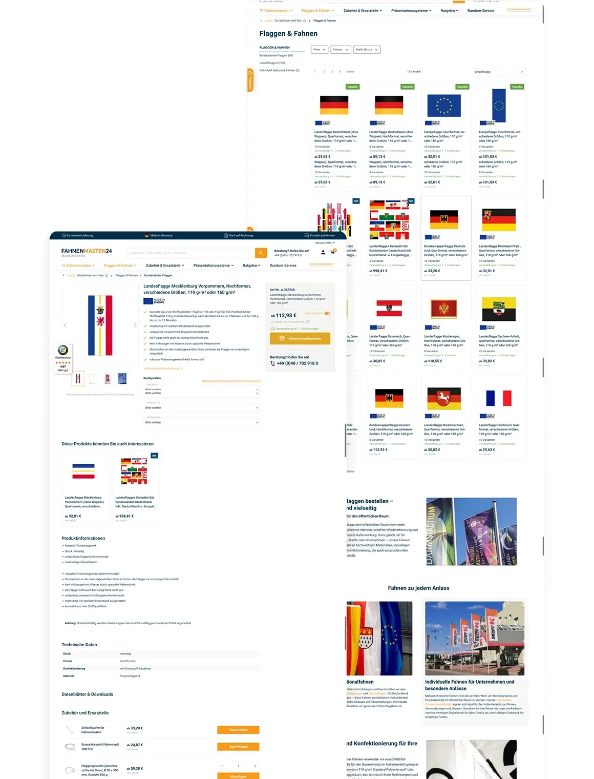 Ansicht 2 aus dem Onlineshop von Fahnenmasten24
