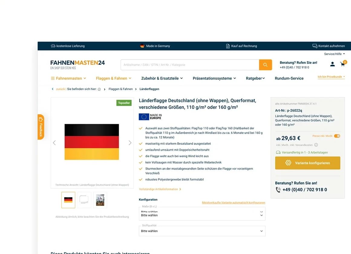 Ansicht 4 aus dem Onlineshop von Fahnenmasten24