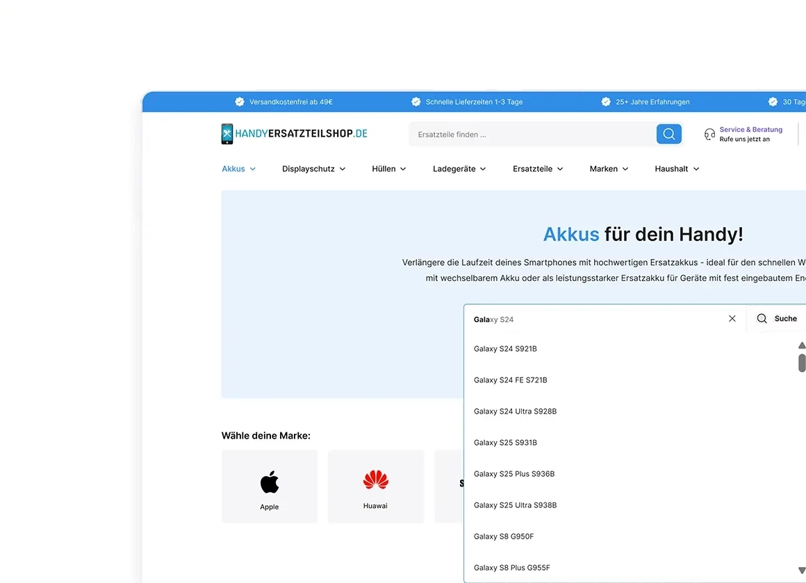 Ansicht 9 aus dem Onlineshop von Handyersatzteilshop