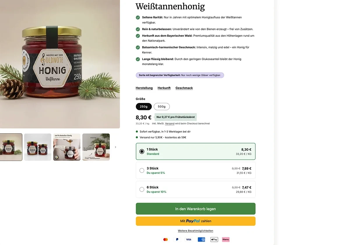 Ansicht 2 aus dem Onlineshop von Imkerei Goldnote
