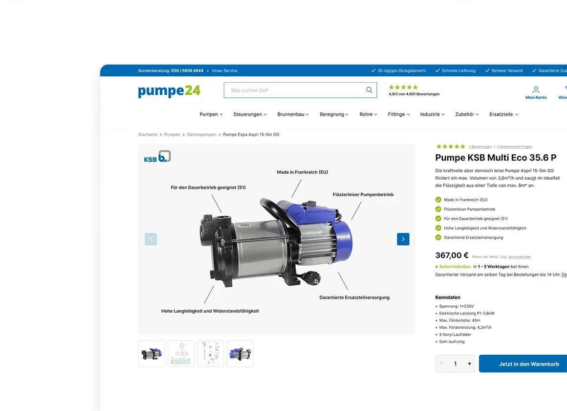 Ansicht 4 aus dem Onlineshop von Pumpe24
