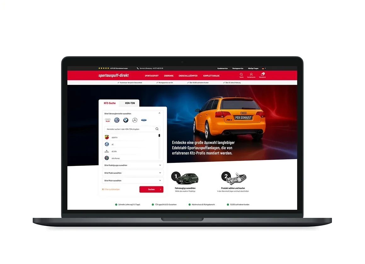 Ansicht 1 aus dem Onlineshop von Sportauspuff-Direkt