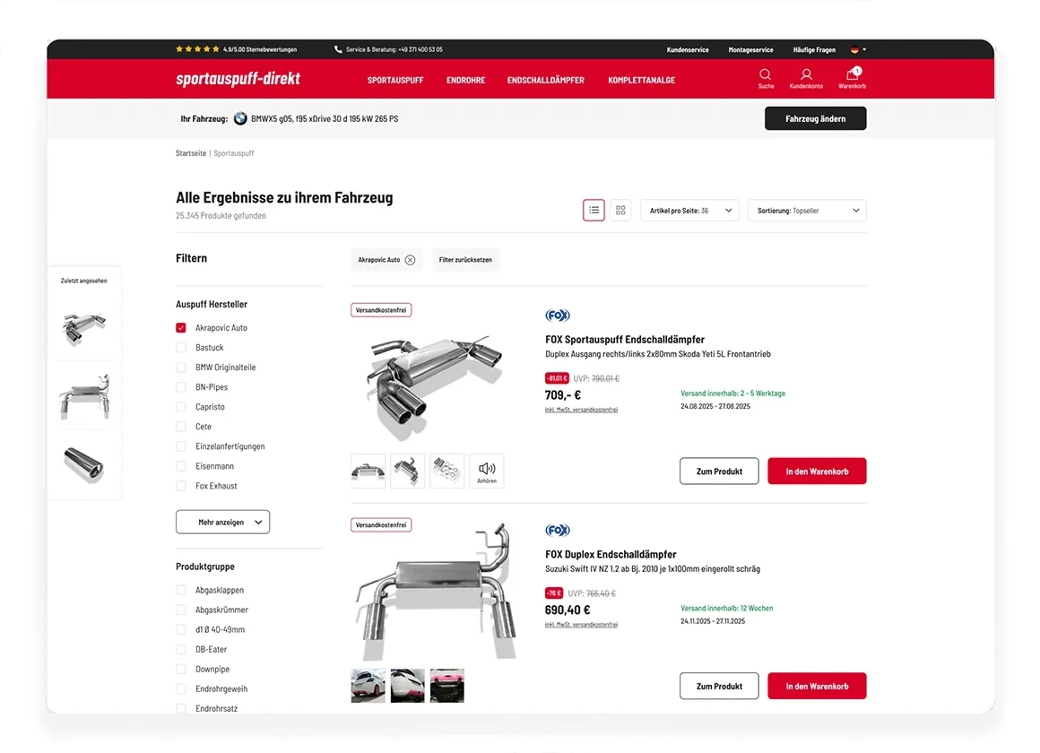 Ansicht 3 aus dem Onlineshop von Sportauspuff-Direkt