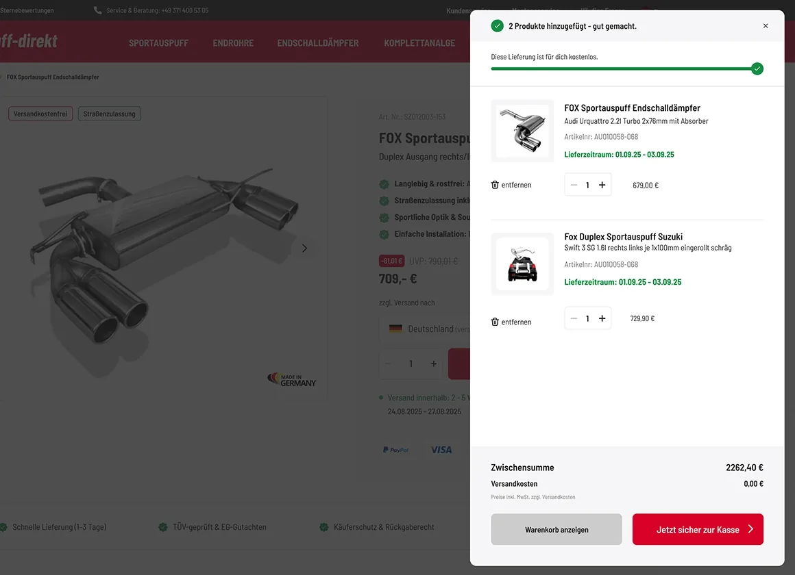 Ansicht 7 aus dem Onlineshop von Sportauspuff-Direkt