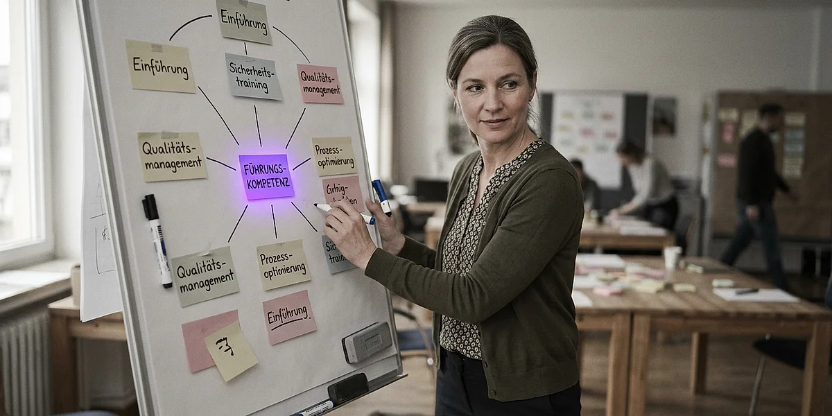 Schulungsstruktur am Whiteboard planen