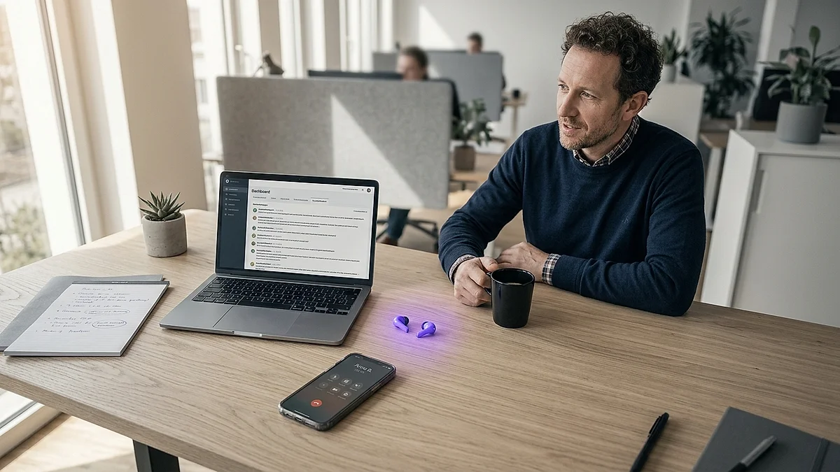 Funktionsweise eines KI-Telefonassistenten mit Speech-to-Text, KI-Verarbeitung und Text-to-Speech